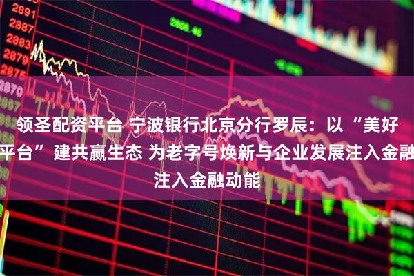 领圣配资平台 宁波银行北京分行罗辰：以 “美好生活平台” 建共赢生态 为老字号焕新与企业发展注入金融动能